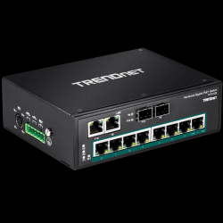 Trendnet 10-Port Hardened Industrial Gigabit PoE+ DIN-Rail Switch