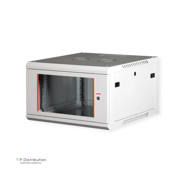 ROLINE 19" Wall Cabinet Basic Plus 6 U 600x600 BxT grey
