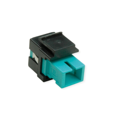 ROLINE Keystone Adapter W/SC SIMPLEX, Black+AQUA