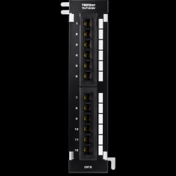 Trendnet 12-Port Cat6 Unshielded Wall Mount Patch Panel with Included 89D Bracket