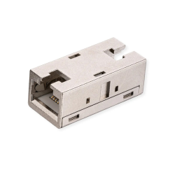 ROLINE In-line Coupler RJ45 Cat.6A Shielded, Metal Housing