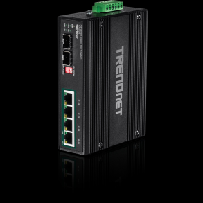 Trendnet 6-port hardened Industrial Gigabit PoE+ Switch /w 2 SFP (Boost Voltage from 12/24/48/VDC to 55VDC)
