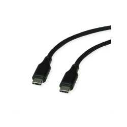 ROLINE USB 2.0 Silicon Cable, C-C, M/M, 60W, 1m, BLACK