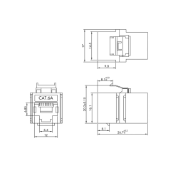 VALUE IN-LINE Coupler, RJ45-RJ45 C6A STP , short
