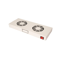 ROLINE 19" Fan unit with 2 fans ON/OFF  grey