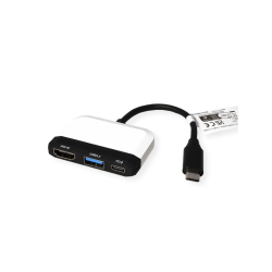 VALUE USB Typ C Dockingstation, HDMI 4K30, 1x USB A + 1x C (PD)