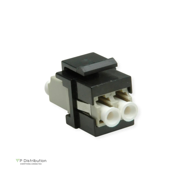 ROLINE Keystone Adapter W/LC DUPLEX, Black+Beige