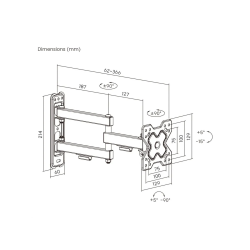 VALUE Basic TV Wall Mount, 3 J., <20kg, VESA100x100, < 81,3cm