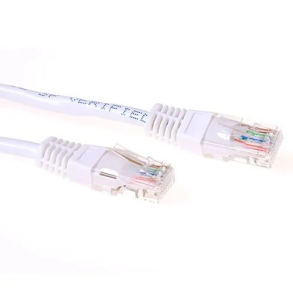 ACT White 0.5 meter U/UTP CAT6 patch cable with RJ45 connectors