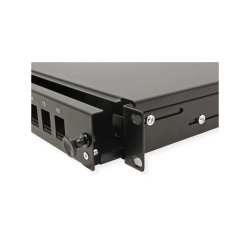 ROLINE 19" 1U FO Patchpanel+ Front 16x Port, for Keystones