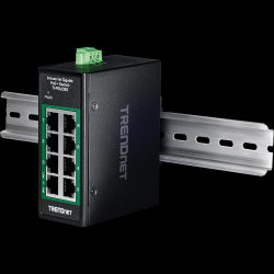 Trendnet 8-Port Industrial Gigabit PoE+ DIN-Rail Mini Switch