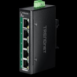 Trendnet 5-Port Industrial Gigabit PoE+ DIN-Rail Mini Switch