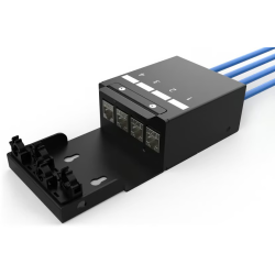 Consolidation Point Box, 4 ports Keystone modules with smart cable manager