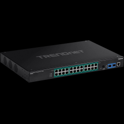 Trendnet 26-Port Industrial Gigabit L2 Managed PoE+ Rackmount Switch