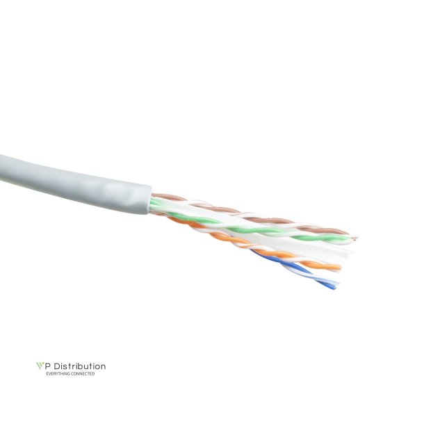 ACT CAT6 U/UTP solid twisted pair cable, PVC, AWG 24, CPR: B2ca, 305 m