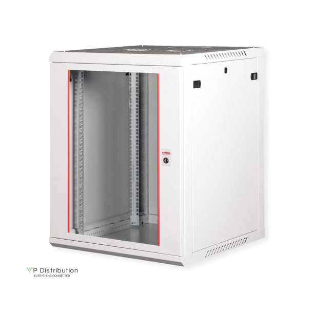 ROLINE 19" Wall Cabinet Basic Plus 15 U 600x600 BxT grey