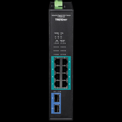 Trendnet 10-port Industrial Gigabit PoE+ DIN-Rail Switch -20  65C (-4  149F)