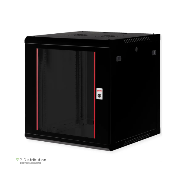 ROLINE 19" Wall Cabinet Basic Plus 12 U 600x600 BxT black