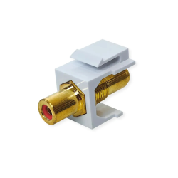 VALUE RCA Keystone Coupler, Plastic, red