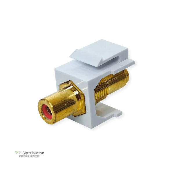 VALUE RCA Keystone Coupler, Plastic, red