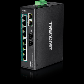 Trendnet 10-Port Hardened Industrial Gigabit PoE+ DIN-Rail Switch