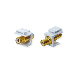 VALUE RCA Keystone Coupler, Plastic, white