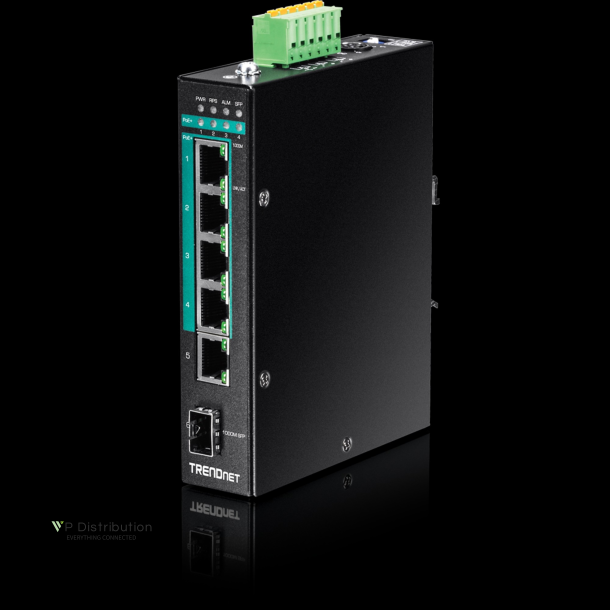 Trendnet 5-port Hardened Industrial Gigabit PoE+ Switch