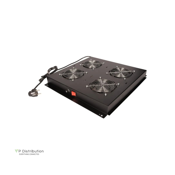 ROLINE 19" roof fan unit with 4 fans ON/OFF black