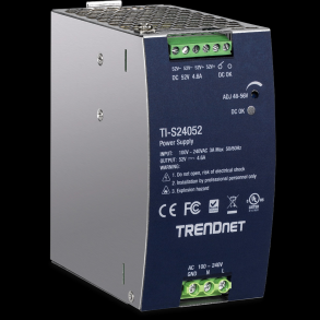 Trendnet 240W, 52V DC, 4.61A AC to DC DIN-Rail Power Supply with PFC Function