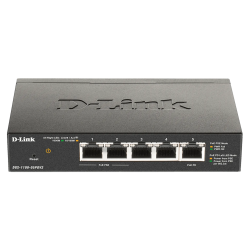 D-Link DGS-1100-05PDV2 5-Port Smart Gigabit Switch PoE-powered PoE